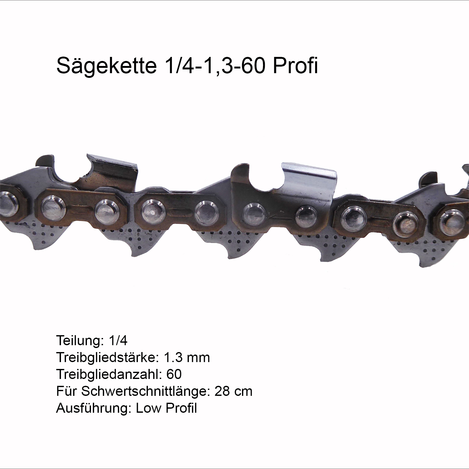 Profi Sägekette 1/4 1.3 mm 60 TG Ersatzkette