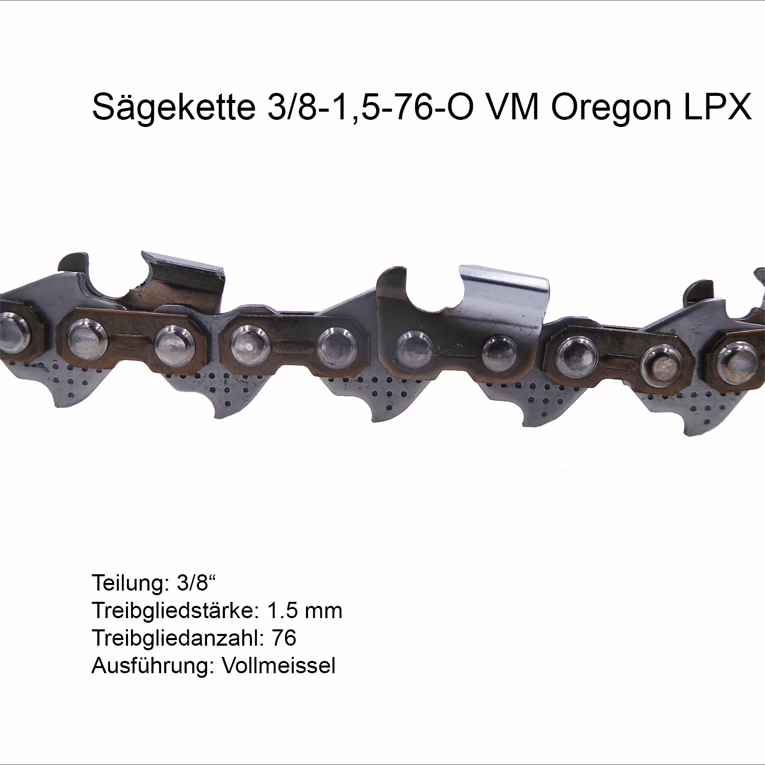 Oregon LPX Sägekette 3/8 1.5 mm 76 TG VM Ersatzkette